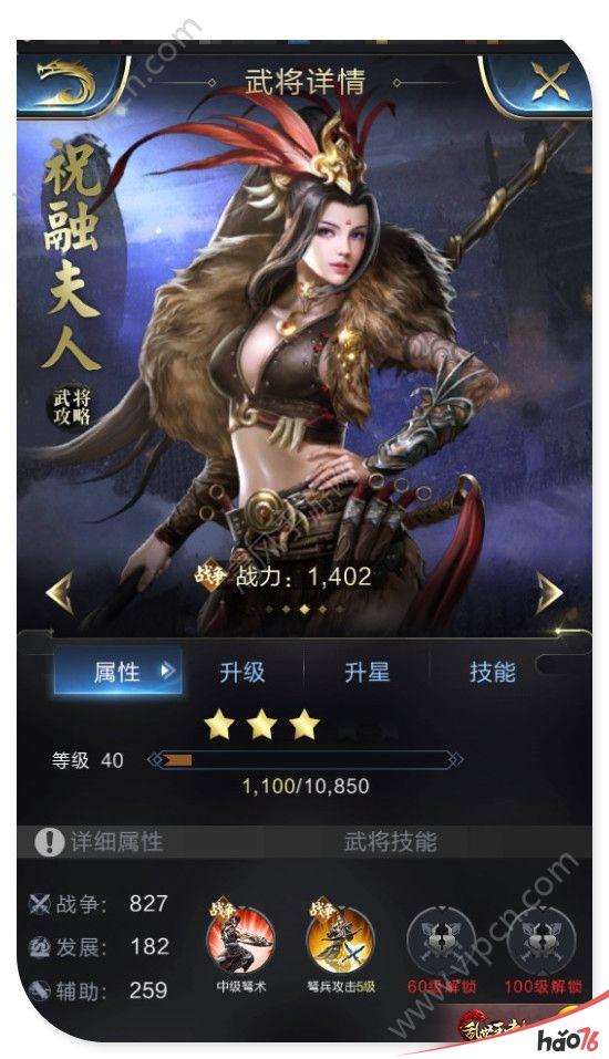 乱世王者祝融夫人学什么技能好？