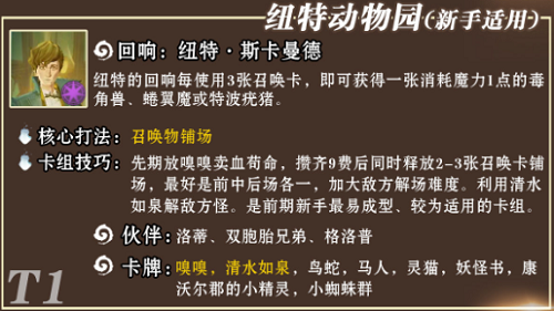 哈利波特魔法觉醒纽特动物园卡组推荐一览