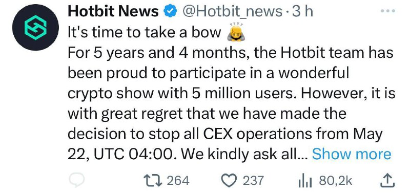 Hotbit突然关闭：中心化加密交易所出路难觅