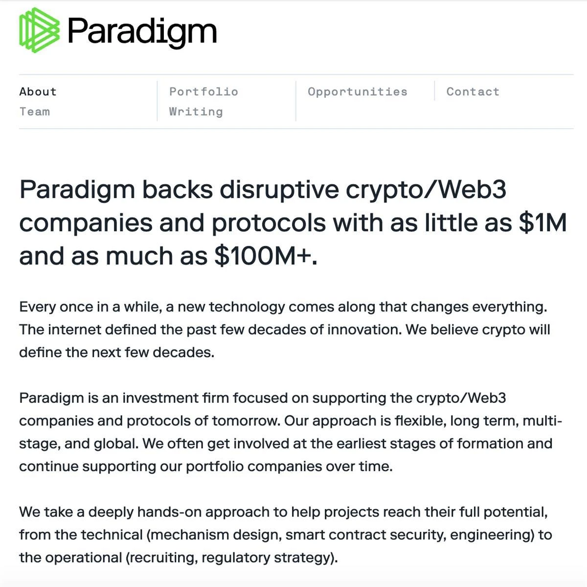 删除官网加密货币表述，Paradigm再迎范式转移？