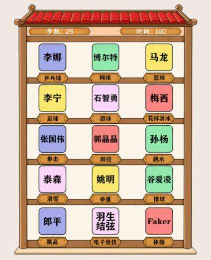就我眼神好运动员配对通关顺序