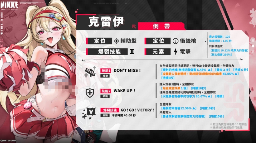 胜利女神nikke国服角色图鉴：克雷伊